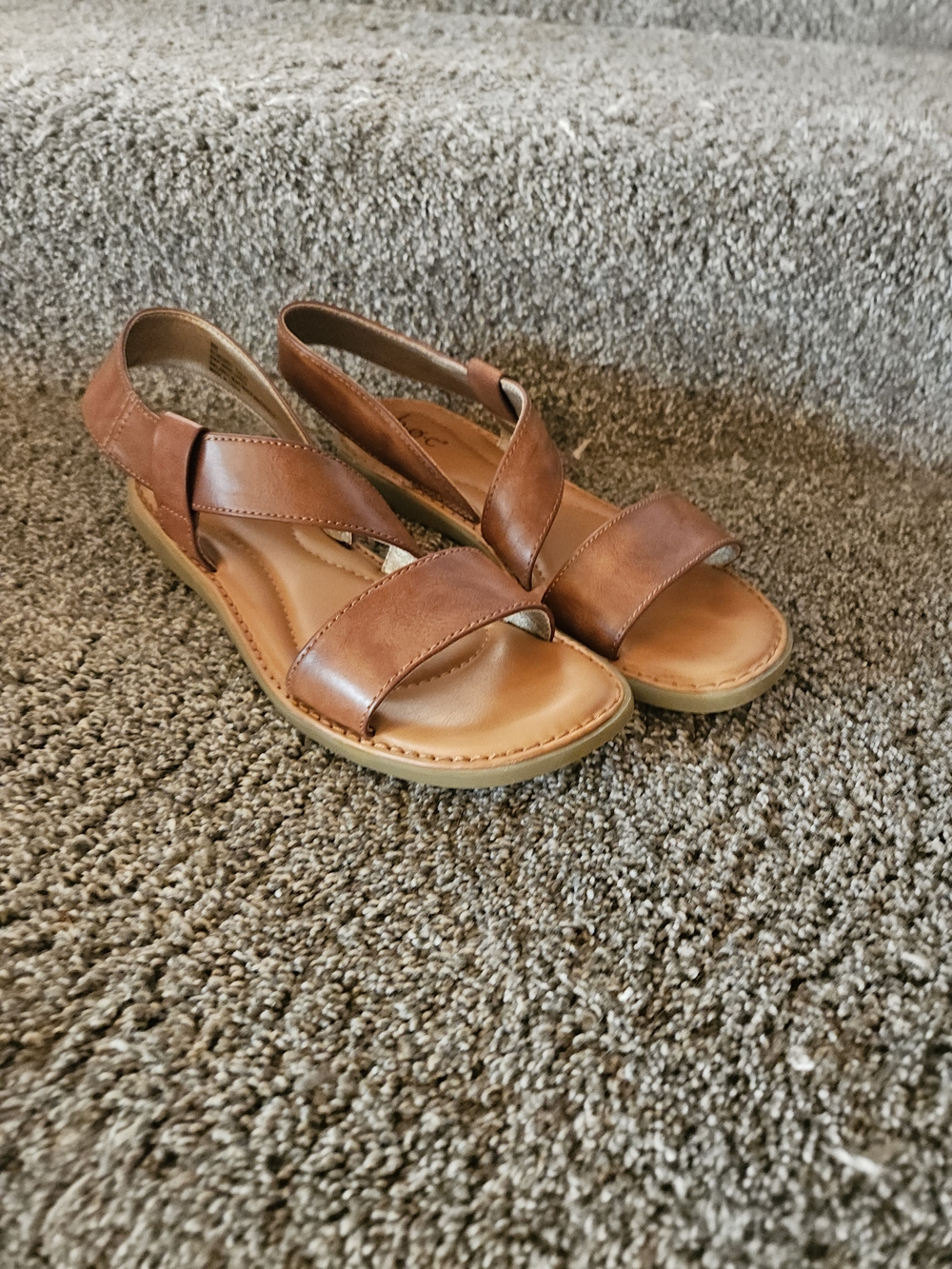 Women’s Brown Leather B.O.C Slingback Sandals